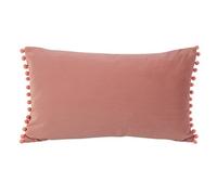 GoodHome Valgreta Pink Rectangular Velvet Effect Indoor Cushion, (L)30Cm X (W)50Cm