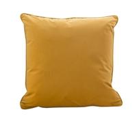 GoodHome Valgreta Yellow Square Velvet Effect Indoor Cushion, (L)43Cm X (W)43Cm