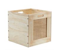 GoodHome Virguna Natural 27L Wooden Storage Box