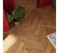 GoodHome Visby Herringbone Blonde Wood Effect Oak Solid Wood Flooring, 1.94M²