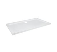 GoodHome Vorma Gloss White Rectangular Centre Drain Shower Tray (L)760mm (W)1200mm (H) 40mm