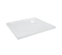 GoodHome Vorma Gloss White Rectangular Corner Drain Shower Tray (L)760mm (W)760mm (H) 40mm