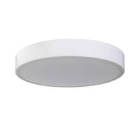 GoodHome Wapta Flush Matt Metal & Plastic White Bathroom Led Ceiling Light