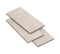 GoodHome White Natural Stone Effect Laminate Flooring Sample