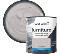 GoodHome White Plains Flat Matt Furniture Paint, 500Ml
