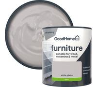 GoodHome White Plains Satin Furniture Paint, 500Ml