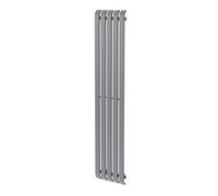 GoodHome Wilsona Ch1800380Sg Grey Hydronic Vertical Designer 2545Btu Radiator, (W)380mm X (H)1800mm