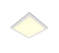 GoodHome Wundt Matt White Aluminium Effect Square Cool, Natural & Warm White Light Panel (L)300mm