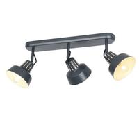 GoodHome Yarra Bar Matt Grey 3 Light Spotlight