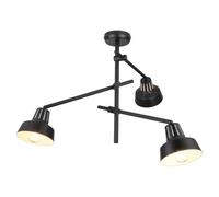 GoodHome Yarra Modern Matt Metal Black 3 Lamp Led Ceiling Light