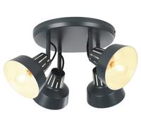 GoodHome Yarra Plate Matt Grey 4 Light Spotlight