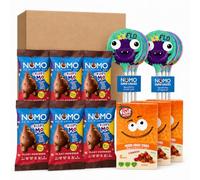 Goodibox Kids Snacks Variety Pack Suitable for Vegetarians Lunch Box Snacks with NOMO Choc Lollies NOMO Crispy Mo and The Fruit Factory Mixed Fruit Stars School Travel Office Family Snacks Gift Box