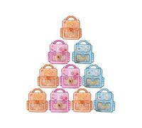 Goodie Bags - Makeup Bag 7.09 x 7.87 x 0.04 Inches with Keyring, Storage Pouch in the Shape of Mini Backpack, for Men, Women, Boys, Girls, Young Teenagers, Girlfriend, Multicolored, 10 piece set