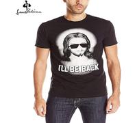 Goodie Two Sleeves Mens I'll Be Back O-Neck 100% Cotton Short Sleeve Unisex T-Shirt XL Black