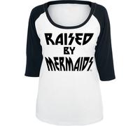 Goodie Two Sleeves Raised by Mermaids Long-sleeved Top black white S