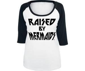 Goodie Two Sleeves Raised by Mermaids Long-sleeved Top black white XL
