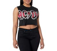 Goodie Two Sleeves Women's ACDC Color Glow DIY Black Tank T-Shirt, Small