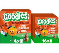 Goodies Kids Snack Choco Orange, High in Fibre, Wholegrain Mini Flapjack Oat Bar Bites, 3+ Years, Multipack 4 x (4 x 23 g)