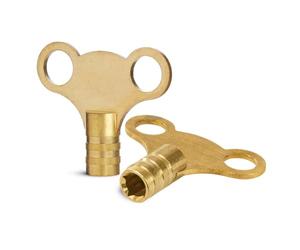 Goodility Brass Radiator Key for Bleeding Radiators, 5mm Radiator Bleed Key UK, Pack of 2 Solid Radiator Air Vent Keys for Optimizing Central Heating Systems