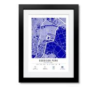 Goodison Park Stadium Map Minimalist A4/A3 Poster Photo Print Framed Gift Everton (A4 Black Framed & Mounted)