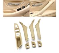 Goodithy 7PCS Door Handle for BMW 5 Series F10 F11 Driver Side Front Left Armrest Window Lift Switch Passenger Door Cover Inside Pull Handle Replacement for BMW 520 523 525 528 535 (Beige)