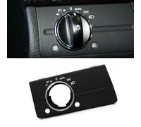 Goodithy Car Dashboard Headlight Switch Cover Trim Replacement for Mercedes Benz W211 E Class 320 350 550 2003-2008 (Model A), Black, Rocker, Push Button, Manual