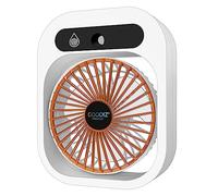 GOODIZ 2-in-1 Powerful Fan & Humidifier Misting Function & Adjustable Airflow Angle USB Rechargeable Large Capacity Water Tank Portable Ideal For Summer Hot Days Quiet Fan For Indoor Outdoor (White)