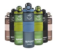 GOODIZ Water Bottle Leakproof Sports Bottle 700ml BPA-Free With Handle & Lock Cover For Gym, Travel, Running, Cycling Hiking Womans Mens Gift (Navy Blue)