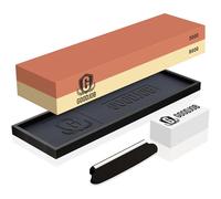 Goodjob Knife Sharpening Stone Kit - Premium Japanese Whetstone Knife Sharpener Stones Set - Dual Grit 3000/8000 Water Stones with Non-Slip Silicone Base, Angle Guide, Flattening Stone