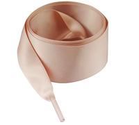 goodlace 1.6" Extra Wide Shoelaces Flat Smooth Satin Ribbon Shoe Laces Flesh Pink 59Inch