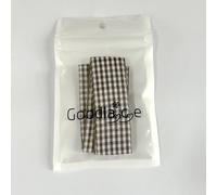 goodlace 1 Inch Wide Flat Plaid Gingham Shoe Laces Cute Checkered Shoelaces for Converse Trainers No.39 Light Brown 47"/120cm