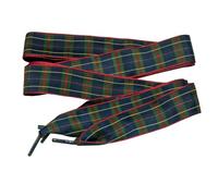 goodlace 1 Inch Wide Flat Plaid Gingham Shoe Laces Cute Checkered Shoelaces for Converse Trainers No.9 Green and Blue 47"/120cm