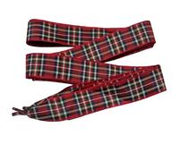 goodlace 1 Inch Wide Flat Plaid Gingham Shoe Laces Cute Checkered Shoelaces for Converse Trainers No.8 Red 55"/140cm