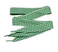 goodlace 1 Inch Wide Flat Plaid Gingham Shoe Laces Cute Checkered Shoelaces for Converse Trainers No.26 Green 47"/120cm