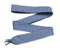 goodlace 1 Inch Wide Flat Plaid Gingham Shoe Laces Cute Checkered Shoelaces for Converse Trainers No.32 Royal Blue 55"/140cm