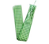 goodlace 1 Inch Wide Flat Plaid Gingham Shoe Laces Cute Checkered Shoelaces for Converse Trainers No.26 Green 55"/140cm