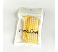 goodlace 1 Inch Wide Flat Plaid Gingham Shoe Laces Cute Checkered Shoelaces for Converse Trainers No.35 Mango 55"/140cm