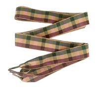 goodlace 1 Inch Wide Flat Plaid Gingham Shoe Laces Cute Checkered Shoelaces for Converse Trainers No.13 Khaki and Green 47"/120cm