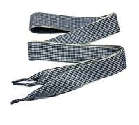 goodlace 1 Inch Wide Flat Plaid Gingham Shoe Laces Cute Checkered Shoelaces for Converse Trainers No.6 Dark Blue 47"/120cm