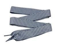 goodlace 1 Inch Wide Flat Plaid Gingham Shoe Laces Cute Checkered Shoelaces for Converse Trainers No.23 Dark Blue 47"/120cm