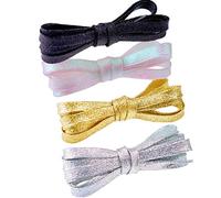 Goodlace Bling Laces Glitter Shoelaces Flat Shoelaces Flat Shoe Laces 115-140 cm, Royal blue, 160