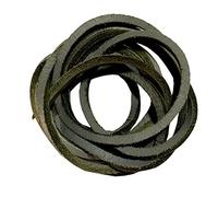 goodlace Flat Square Shoe Lace Genuine Leather Shoelace 100cm light grey