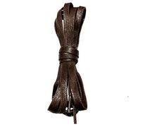 goodlace Flat Waxed Cotton Shoelaces: 6mm Shoe Laces of Cotton with Wax Coating Waterproof 47Inch Dark Brown