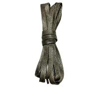 goodlace Flat Waxed Cotton Shoelaces: 6mm Shoe Laces of Cotton with Wax Coating Waterproof 47Inch Gray