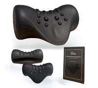 GoodLifeGermany Orthopaedic Neck Stretcher - Ergonomically Shaped Neck Stretcher - Soothing for Head and Neck Pain, Alignment of the Cervical Spine - German Instructions - (Black)