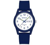 GOODLIYA Men Women Watch Minimalist Sports 50M Waterproof Luminous Day Date 42mm Lightweight ABS TPU Strap Analog Quartz Casual Everyday Gift, blue, concise style