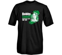 GOODLlFE Grid Bobby Sands E18 Anniversary Irish Independent Republican Cotton T-Shirt Black L