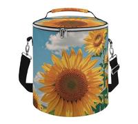 Goodlooking Hello Nice Sunshines Lunch Bag, 15L Portable Leakproof Picnic Basket with Shoulder Strap, Insulated Picnic Cooler Bag for Camping, Beach, Hiking & Groceries