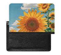 Goodlooking Hello Nice Sunshines Passport Holder with 3 Card Slots, Portable PU Leather Travel Wallet, Slim Protective Cover for Passport, ID, Credit Cards