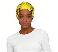 Goodlooking Hello Nice Sunshines Print Retro Turban Hat for Women Stretch Printed Headscarf Pull On Travel Ready Alternative Gift